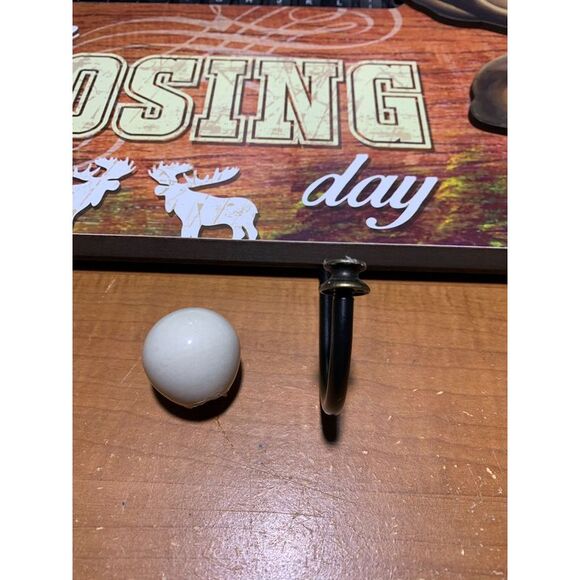 Have An Amoosing Day Rustic Moose Wall Plaque With Hooks - Picture 6 of 6